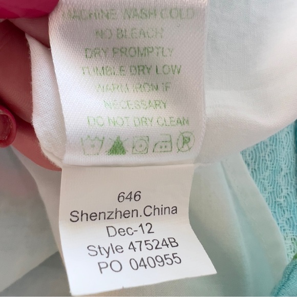 Lilly Pulitzer Nina Tootie Pink Green Scalloped Hem Floral Dress Women's Size 2 - Picture 8 of 13